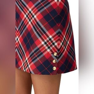 Trina Turk Hurst “Pass the Wine” Plaid Mini Skirt, Size 2